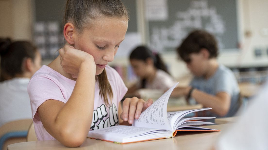 Een meisje in de klas