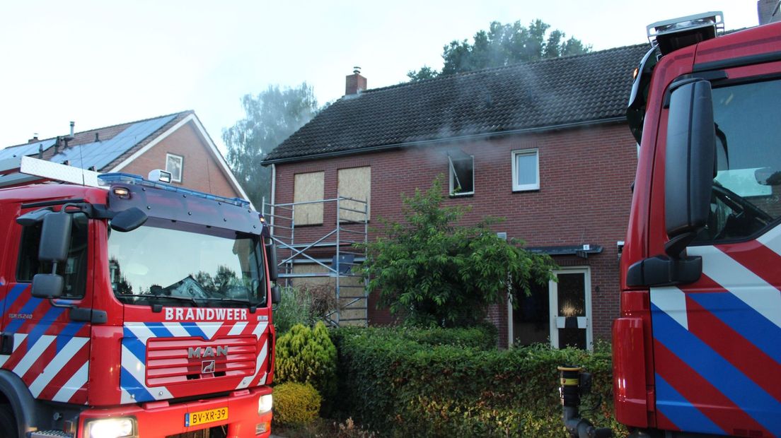 De benedenverdieping van het huis werd verwoest