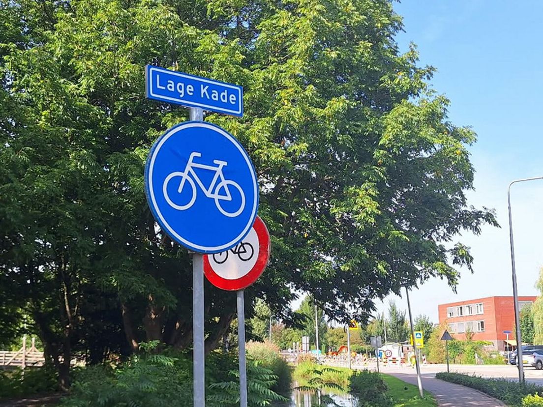 Het oude bord is vervangen door dit bord