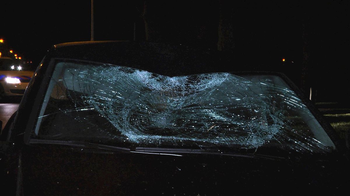 Fietsster geschept door auto in Radewijk