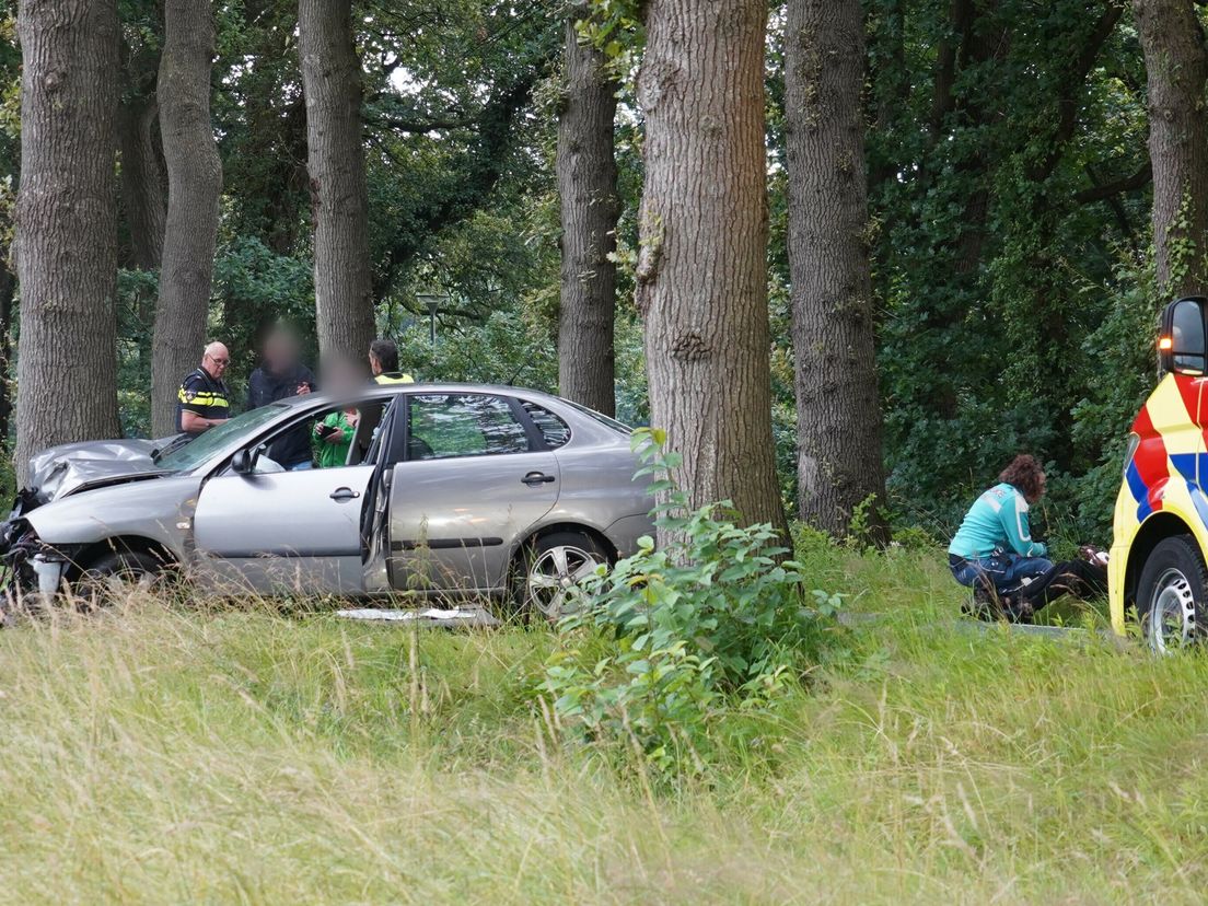Auto botst op boom in Assen, twee gewonden naar ziekenhuis