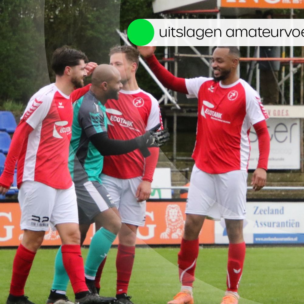 Uitslagen amateurvoetbal zondag 24 maart Omroep Zeeland