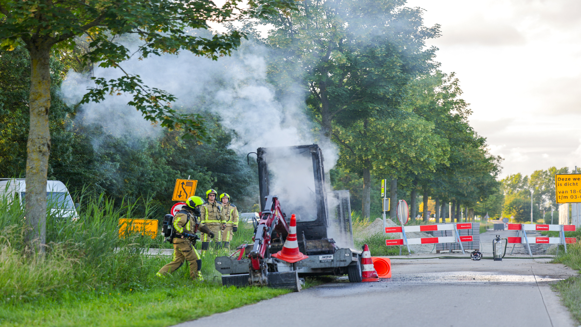Het kraantje brandde volledig uit.