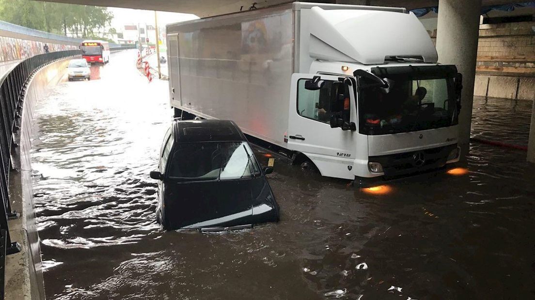 Gisteren liep een tunnel in Almelo onder