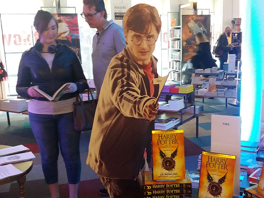 Een beeltenis van Harry Potter in boekhandel Donner