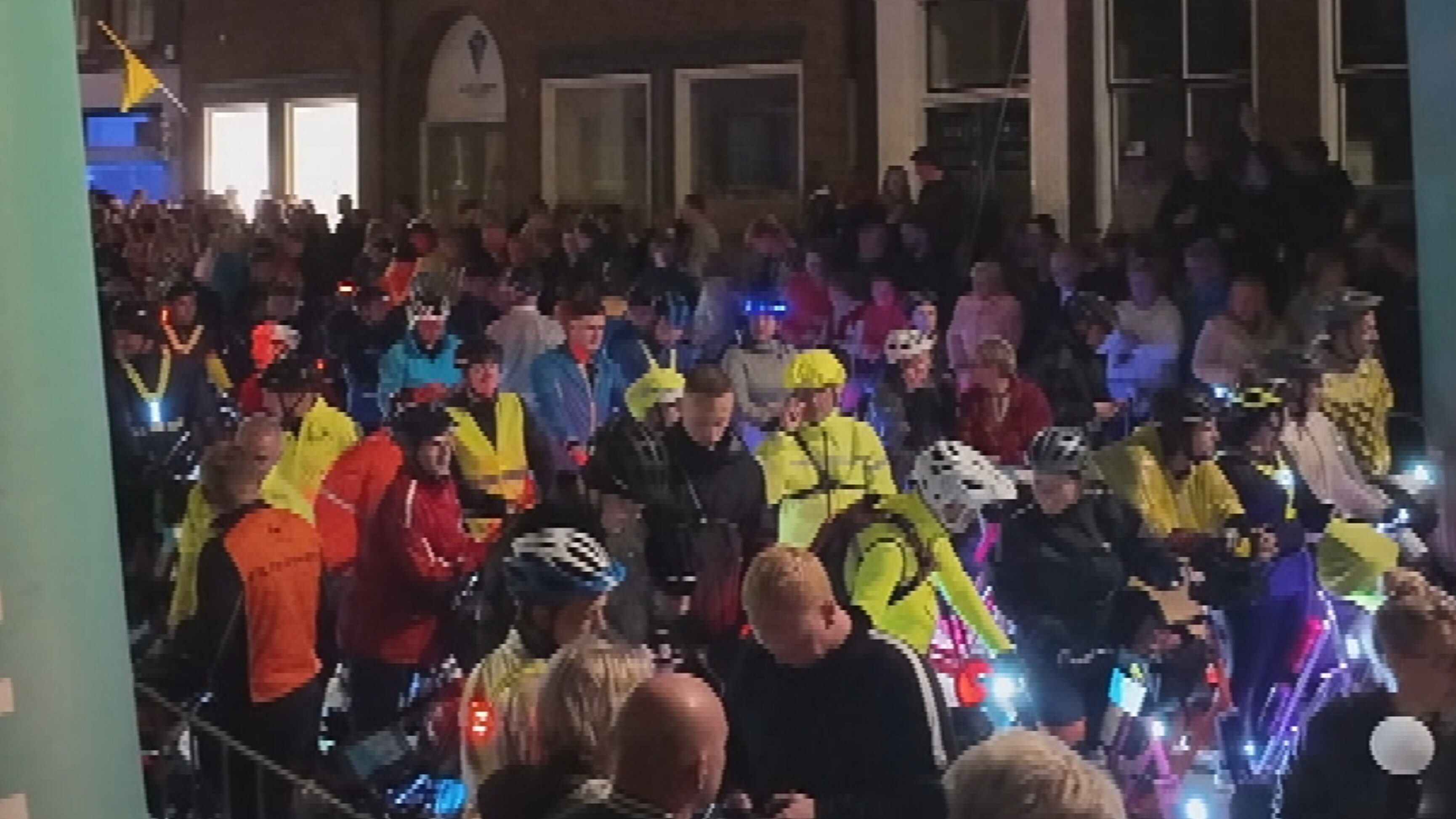 Deelnemers aan de start in Bolsward