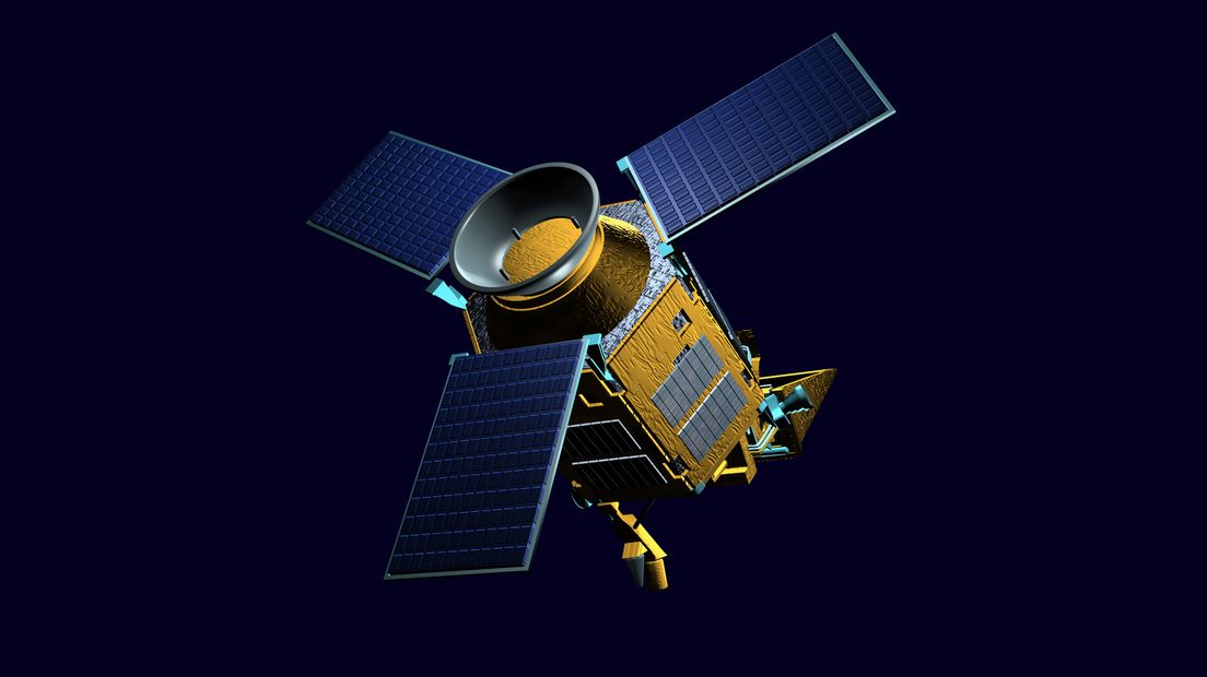 De Sentinel-5P satelliet, met in het hart het Nederlandse ruimte-instrument Tropomi