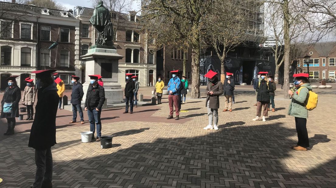 Actievoerders op het Domplein