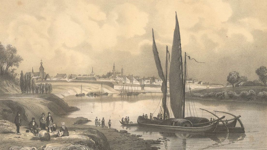 Zicht op Venlo in 1840