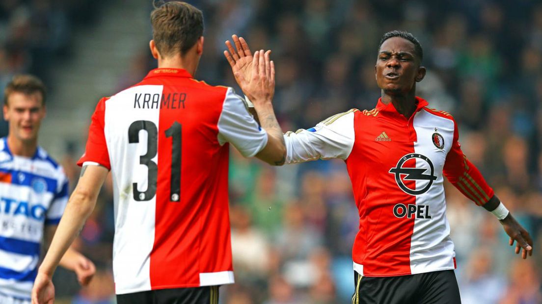 De Graafschap - Feyenoord: Michiel Kramer (l) en Eljero Elia.