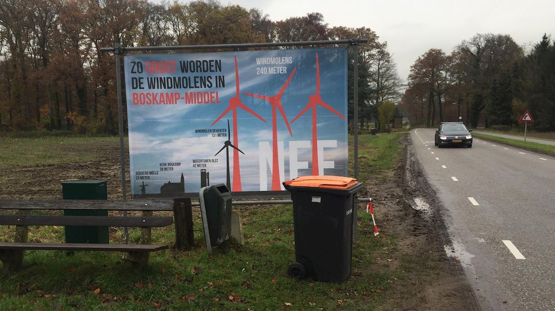 Spandoek aan de Boxbergerweg tussen Diepenveen en Wesepe