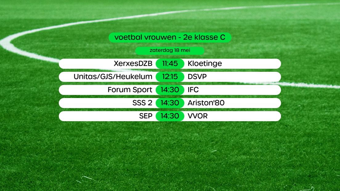 Programma 2e klasse C vrouwen, swipe voor stand