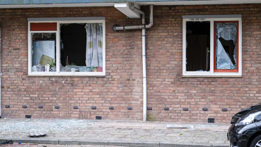 Bij de explosie werden meerdere woningen beschadigd