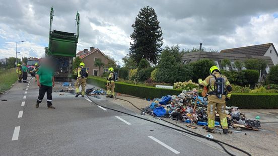 Afval op straat gedumpt na brand