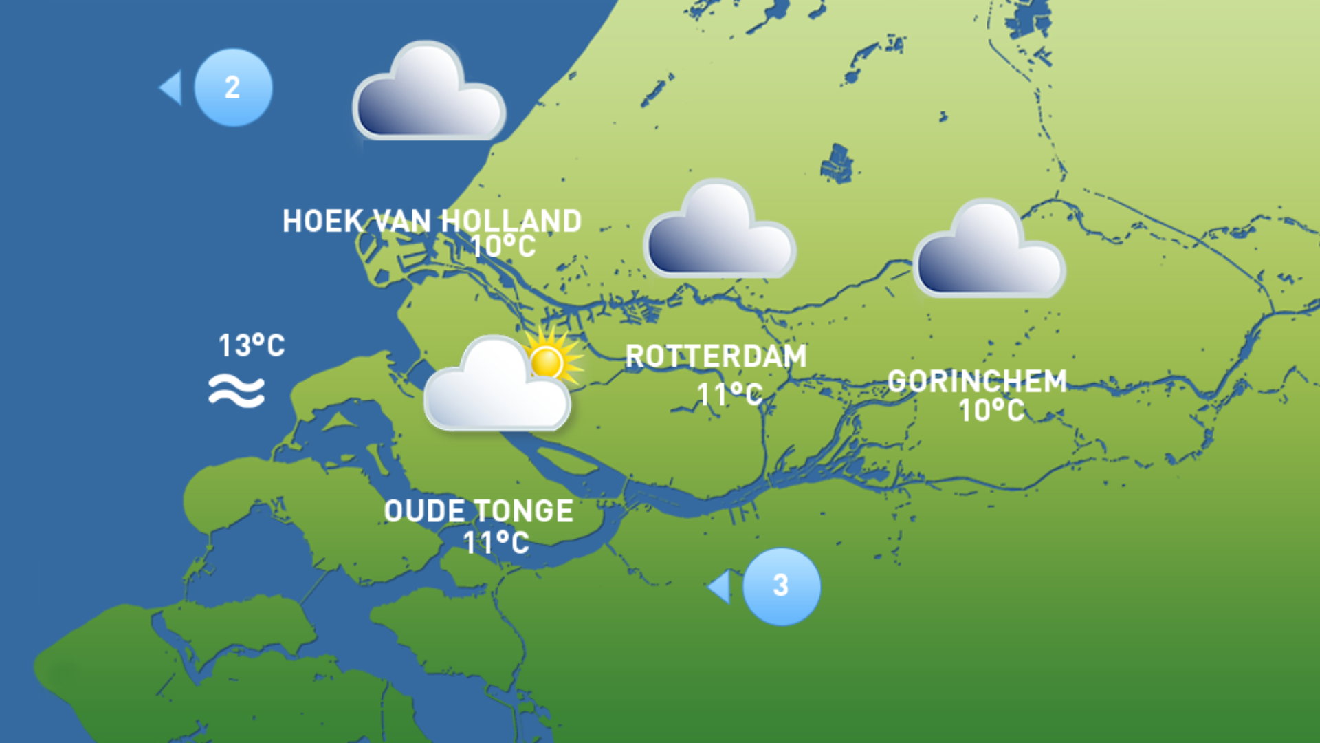 Het weerbeeld van zaterdag 31 oktober.