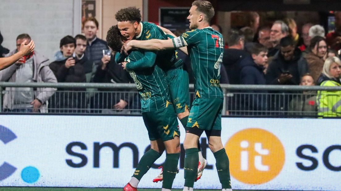 FC Emmen boekte een nipte uitzege bij MVV: 1-2.