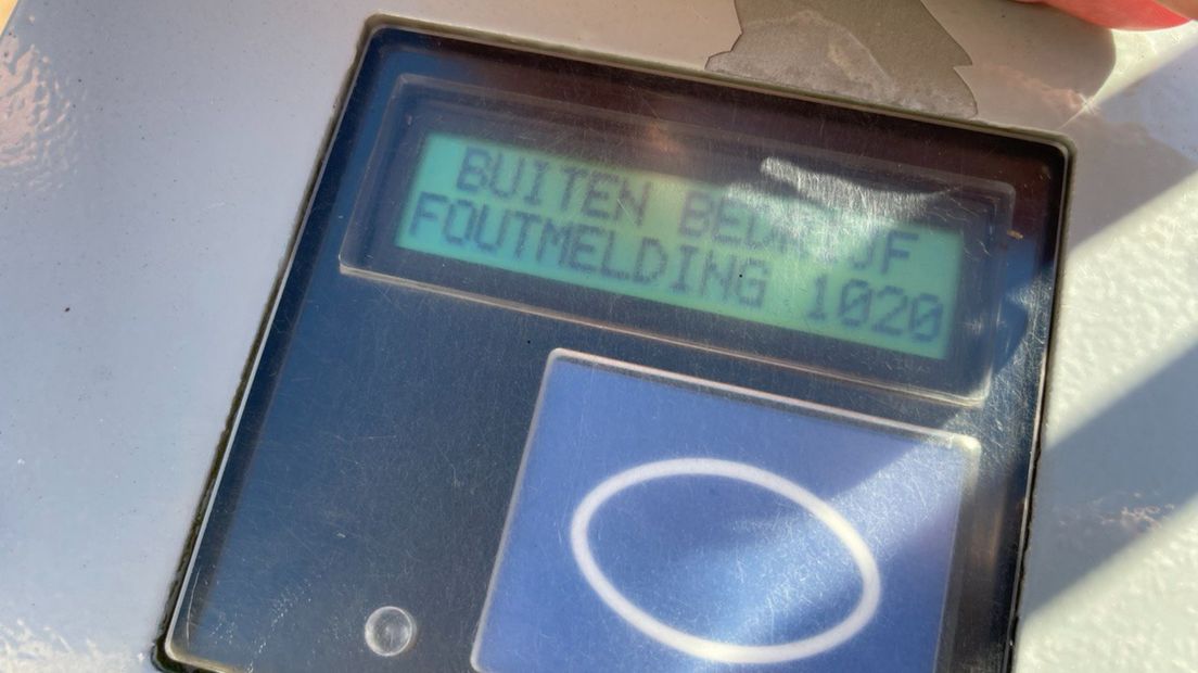 Deze mededeling staat al twee maanden op het display