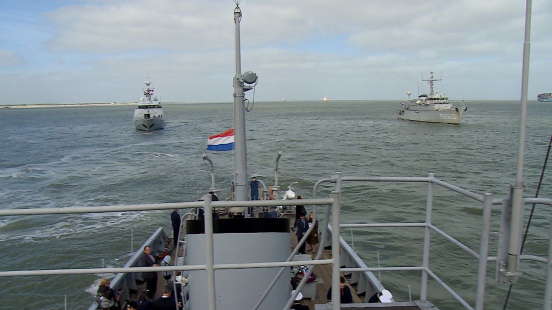 Verlaat afscheid op het water