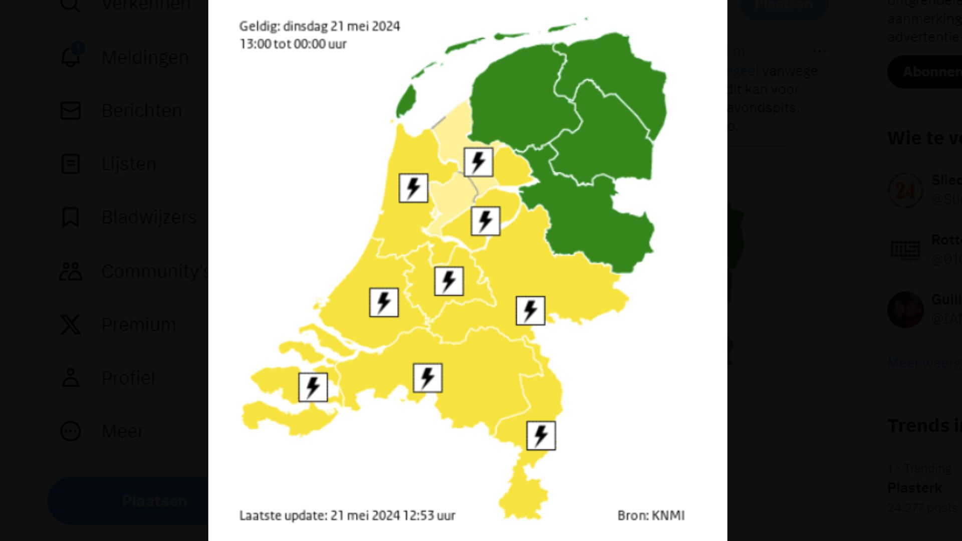 Regen, hagel, onweer en windstoten zijn onderweg, hoe hard wordt onze