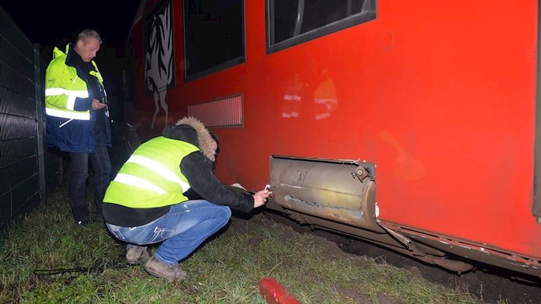 Beschadigde trein Zutphen