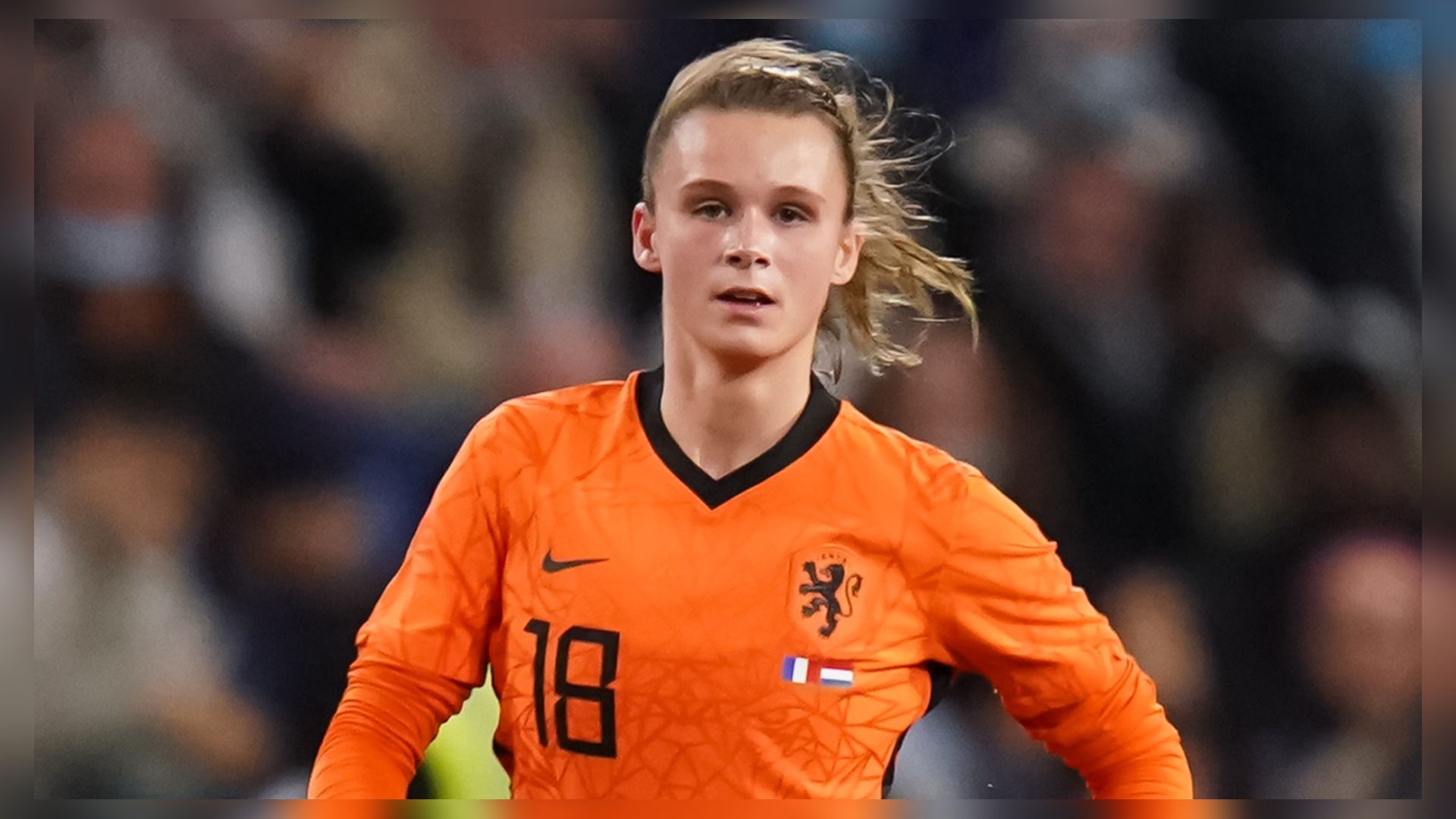Kerstin Casparij in actie voor Oranje