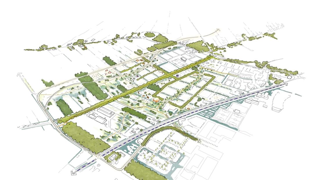 Een schets van hoe Broekgraaf-Noord eruit kan komen te zien