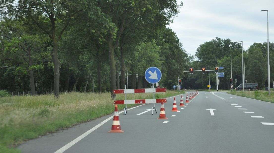 N350 tussen Rijssen en Wierden afgesloten tot en met zaterdag
