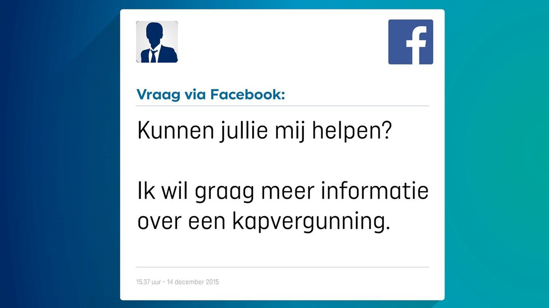 Vraag op Facebook