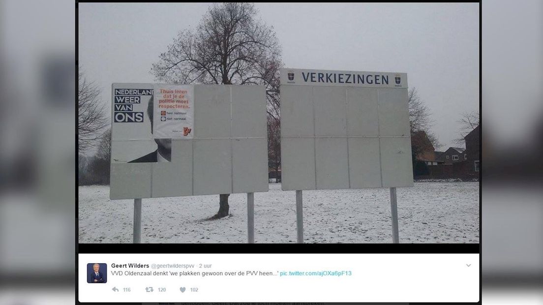 De tweet door PVV-leider Wilders