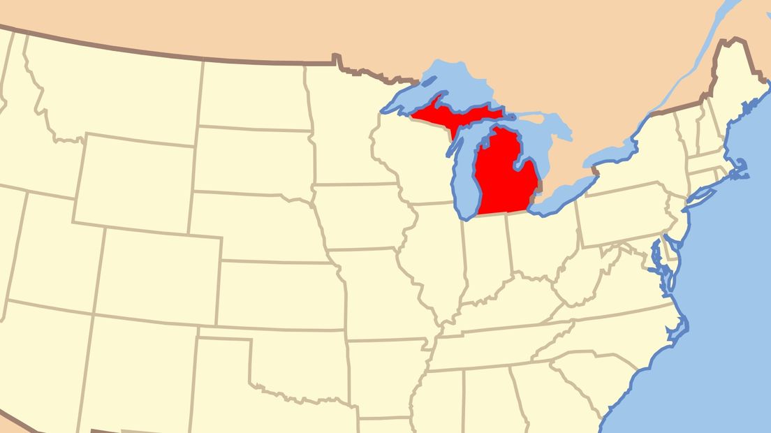 De Amerikaanse staat Michigan