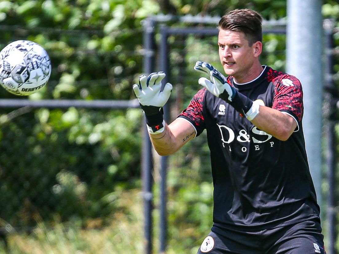 Tim Coremans op de eerste training van Sparta