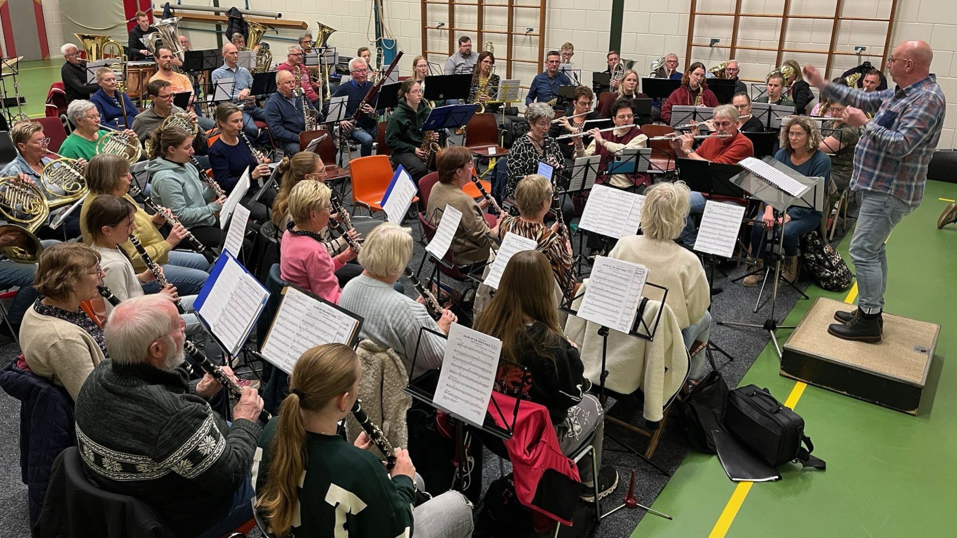 Repeteren voor het gratis Naoberconcert op 14 november.