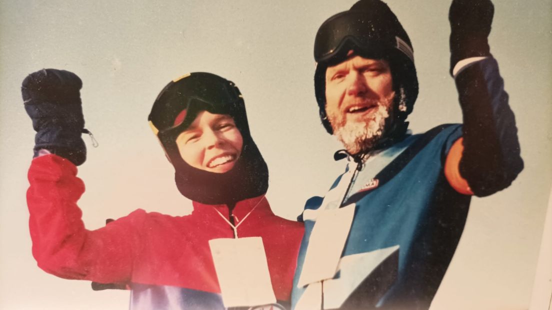 Grietje tijdens de Elfmerentocht op 8 januari 1997, vier dagen na de Elfstedentocht.