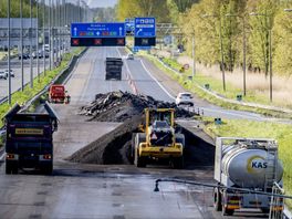 Onderhoud op snelweg ligt stil wegens gebrek aan veiligheid voor wegwerkers