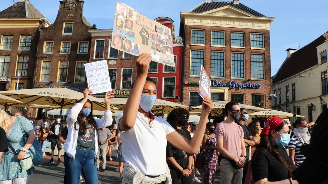 Anti-racismedemonstratie op de Grote Markt