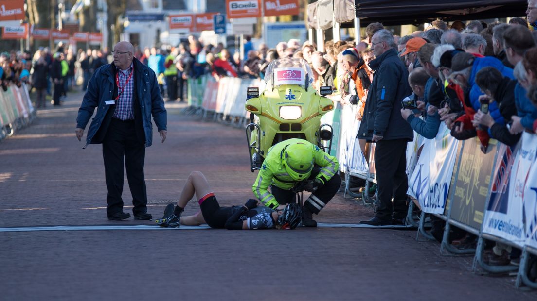 Rowney viel in de Drentse 8 van Dwingeloo (Rechten: Kim Stellingwerf)