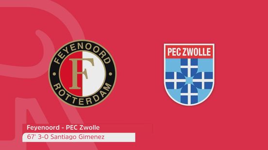 Zo klonk de 3-0 Santiago Gimenez bij Feyenoord-PEC Zwolle op Radio Rijnmond