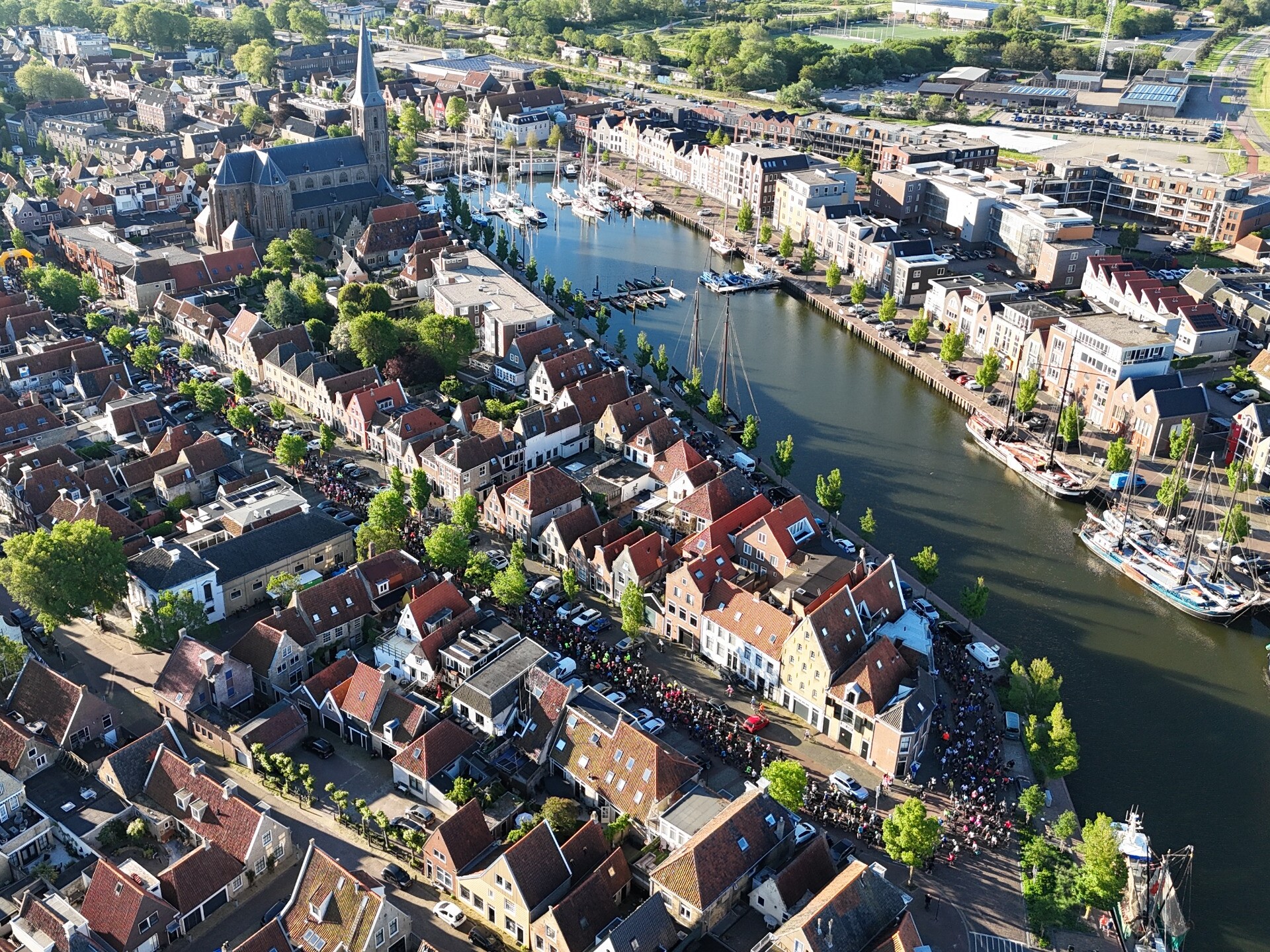 De binnenstad van Harlingen