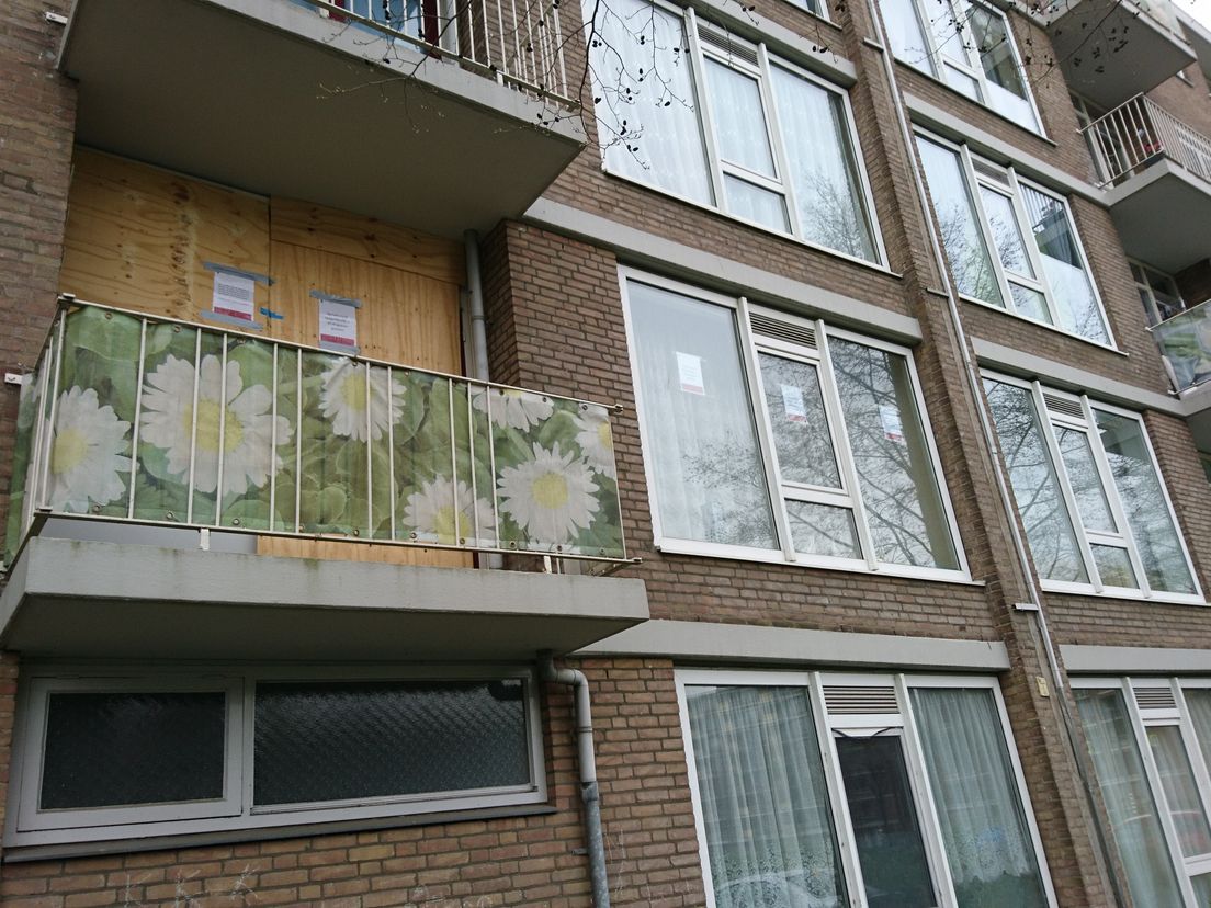 De woning aan de Johan Wagenaarstraat is dichtgetimmerd