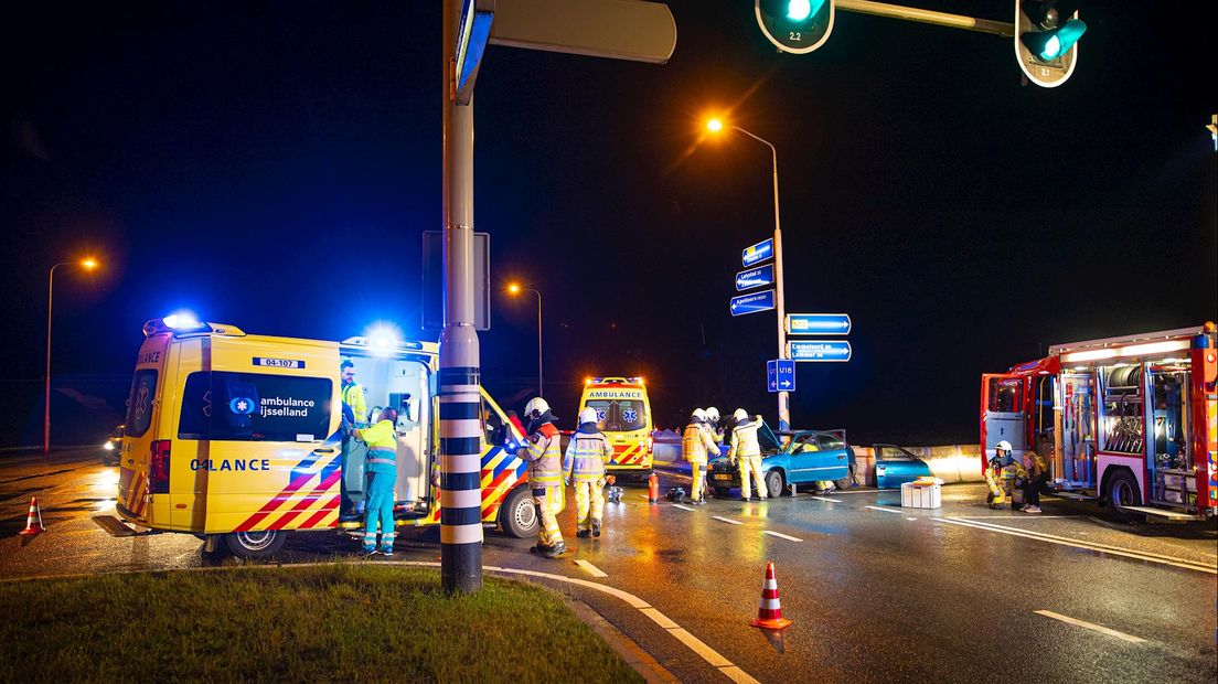 Meerdere mensen gewond bij ongeluk op N307 in Kampen