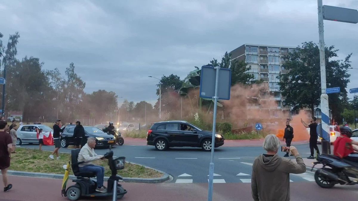 Feest in Enschede na winst Marokko.
