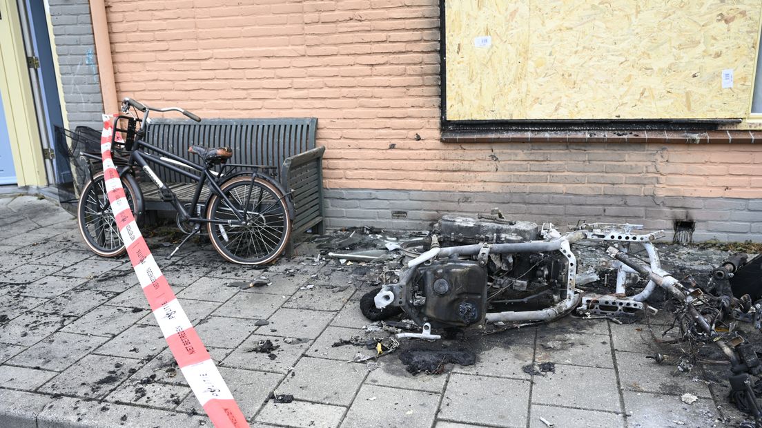 Scooter ging in vlammen op