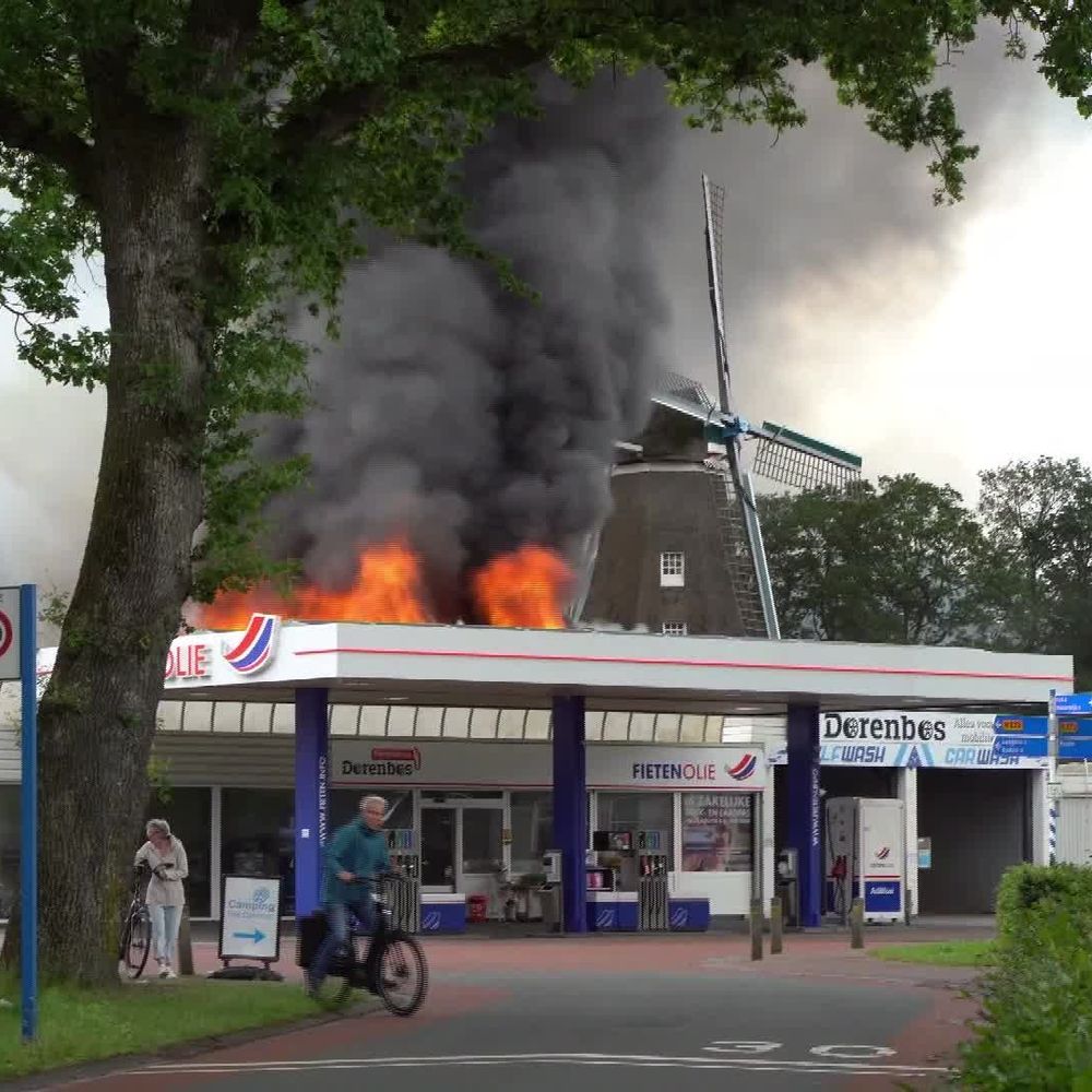 Brand in garagebedrijf Norg, NL-alert verstuurd - RTV Drenthe