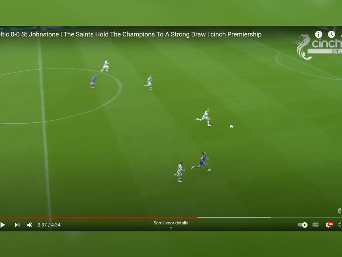 De verdedigers van Celtic zijn niet in staat om deze situatie uit te verdedigen