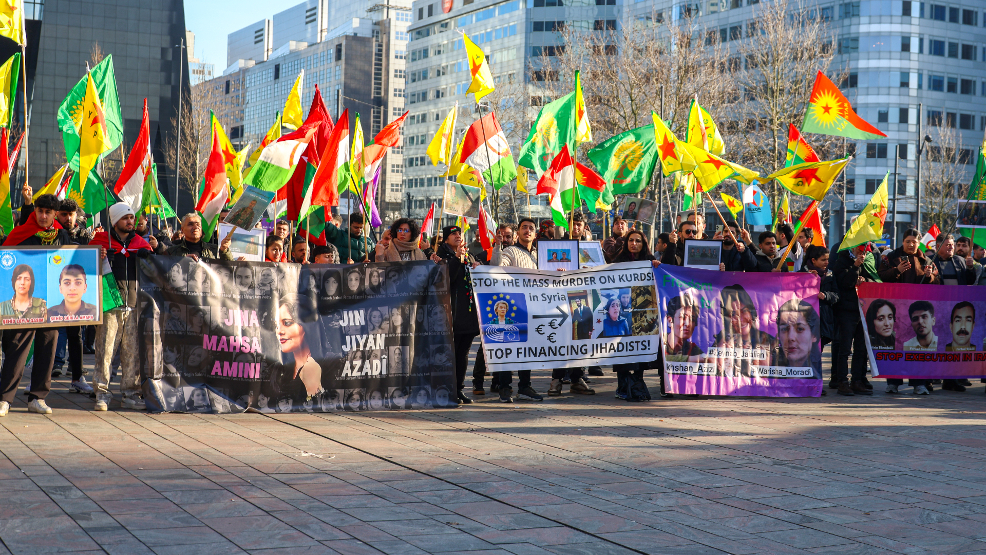 Koerden vroegen vorig weekend aandacht voor de situatie in Syrië.