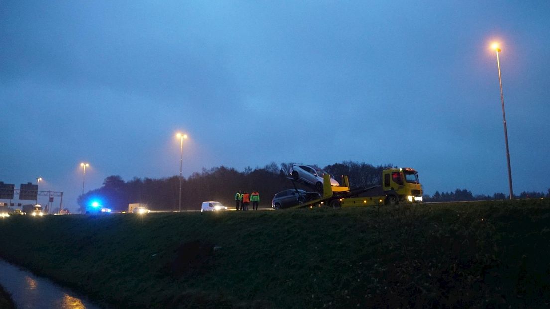 Flinke vertraging op A1 bij Deventer door meerdere ongelukken