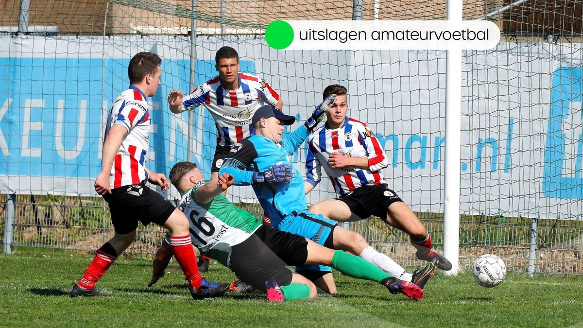 Uitslagen amateurvoetbal zaterdag 16 april