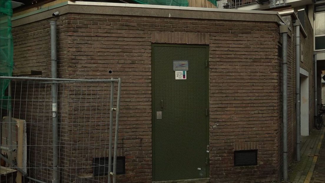 Het transformatorhuisje in het centrum van Nijmegen