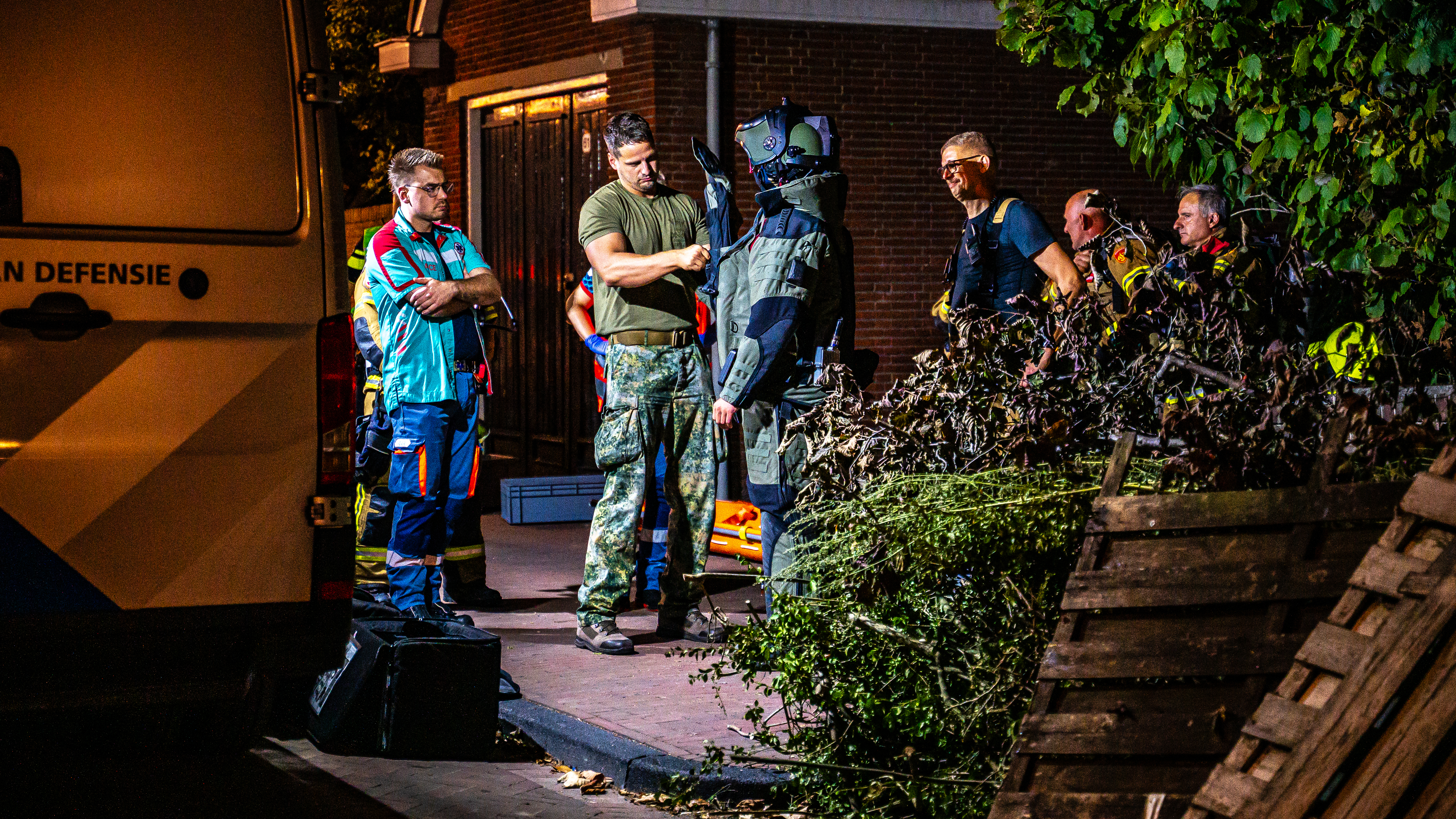 Na de vondst van het explosief kwam de EOD.