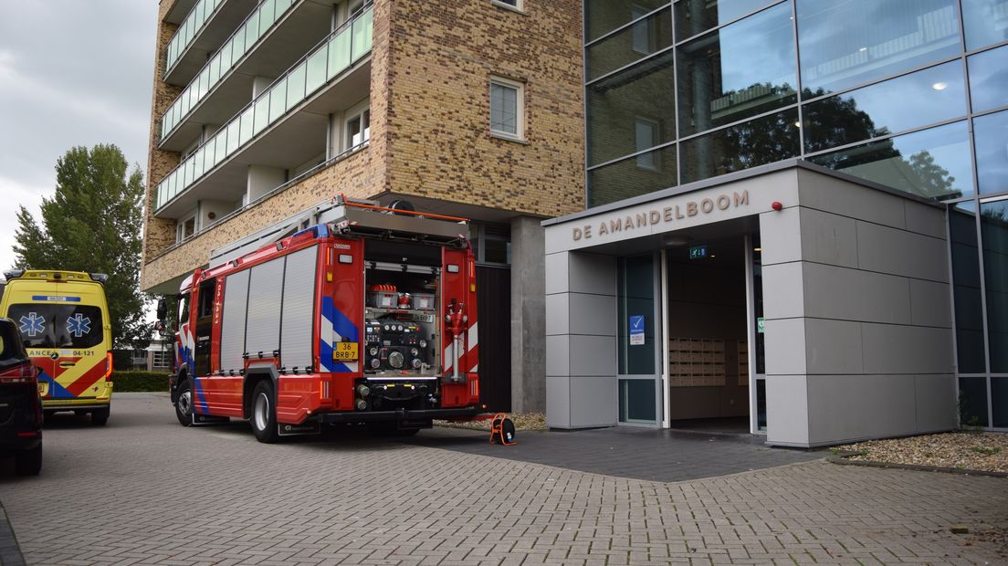 De brandweer bij het verzorgingstehuis